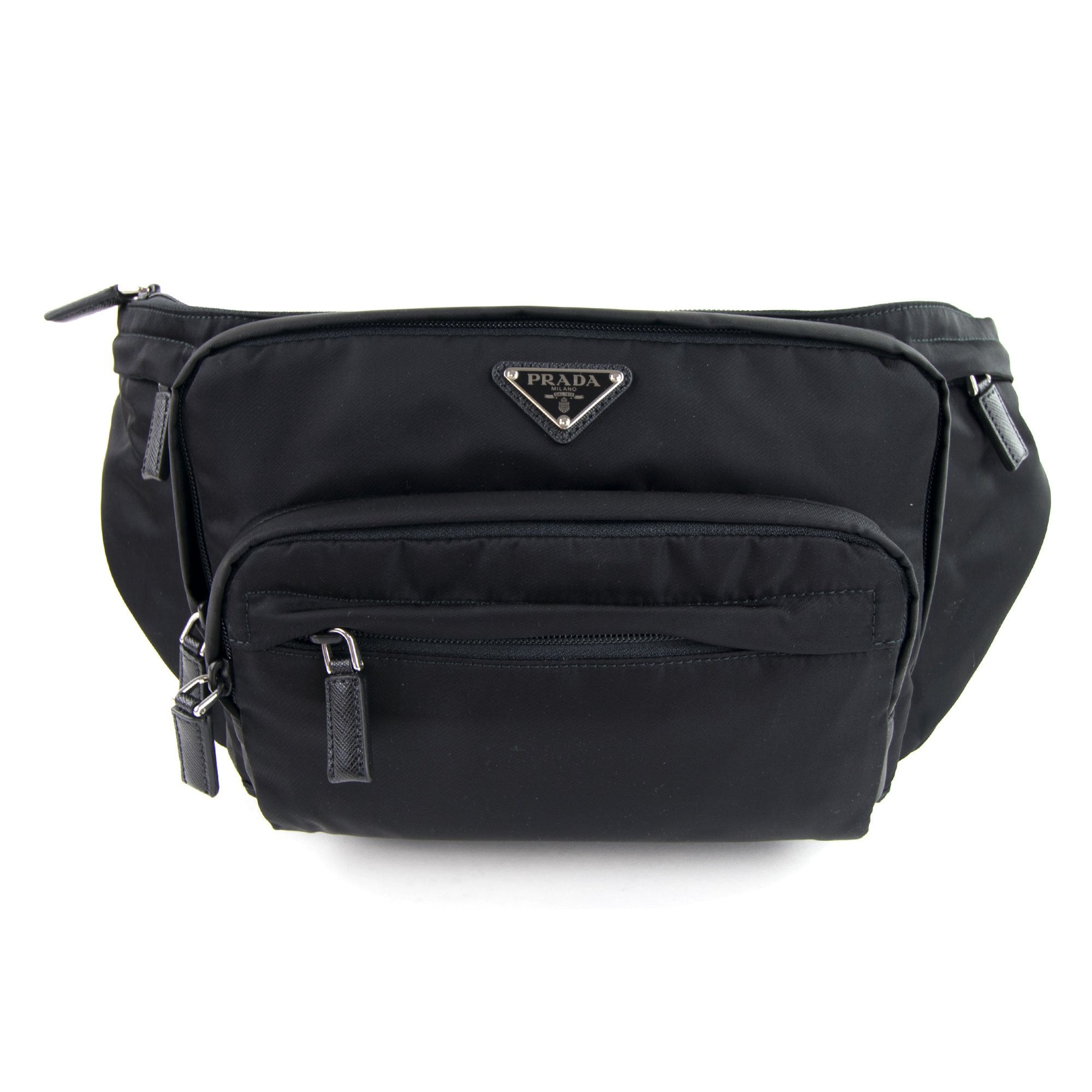 Prada Logo Technical Belt Bag Nero