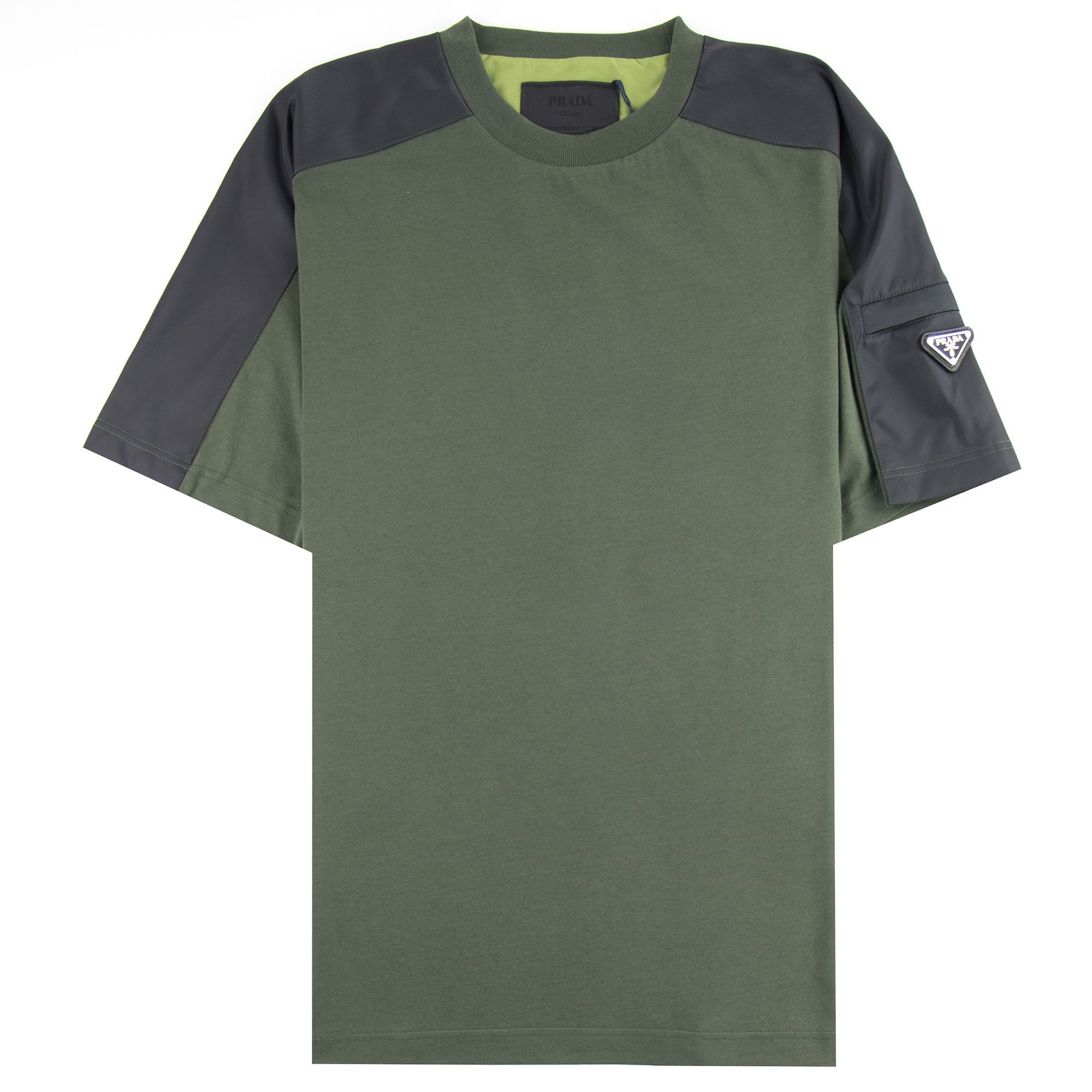 Prada Metal Badge Jersey T-shirt Green | ONU – Onu