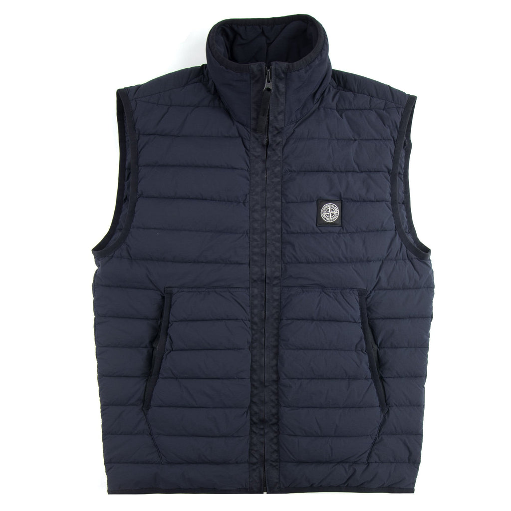 Stone Island G0125 Loom Woven Lightweight Down Gilet Navy V0020