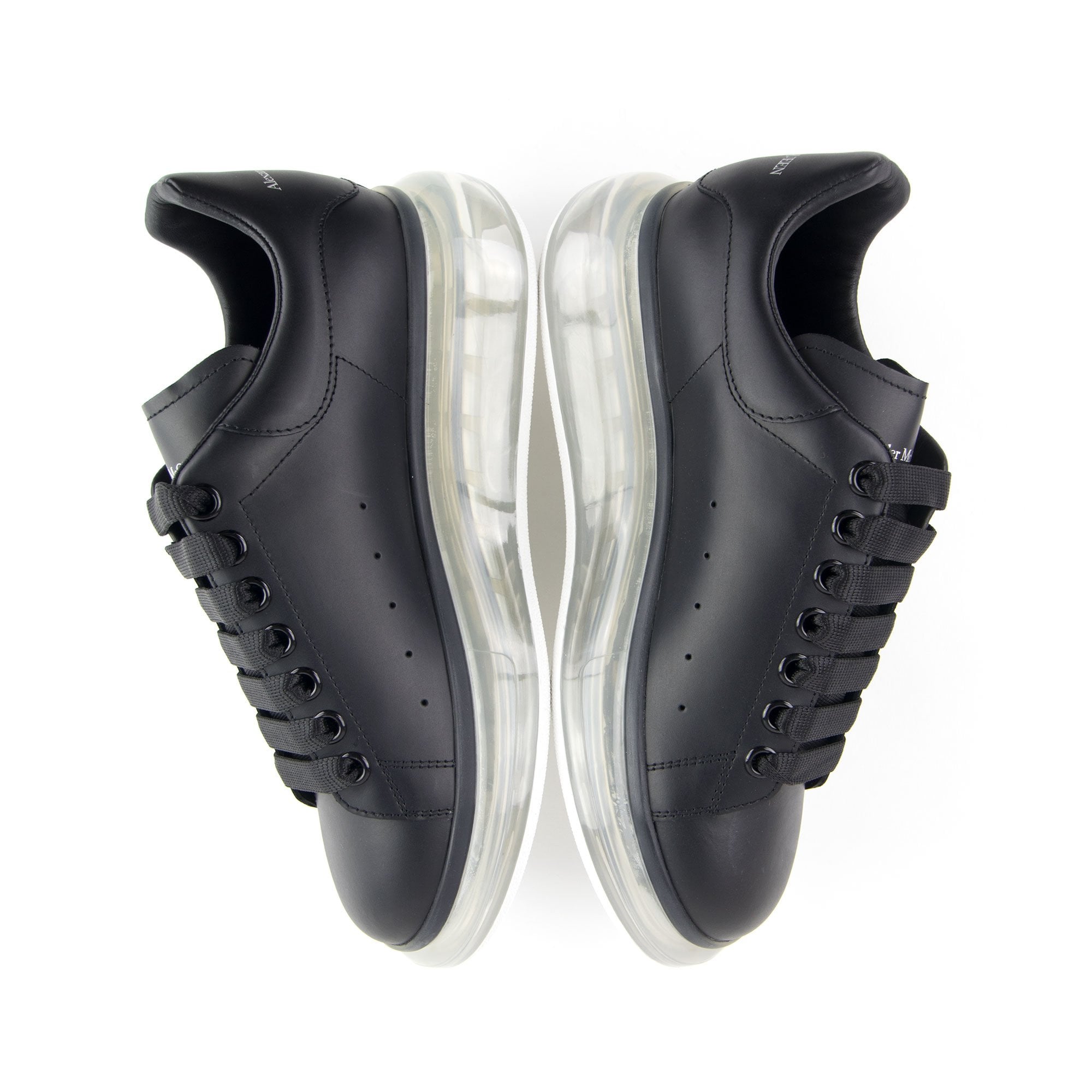 Alexander McQueen Exaggerated Transparent Sole Sneakers Black 1070