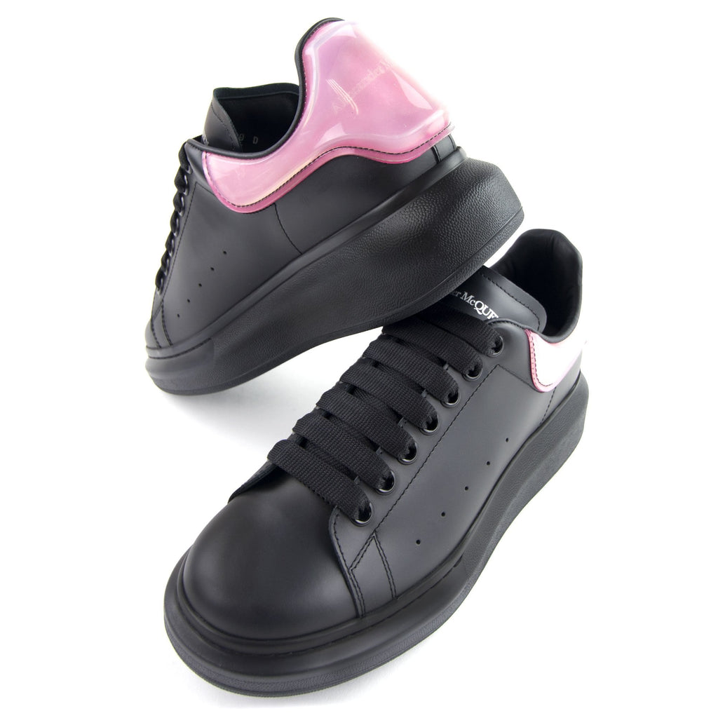 Alexander McQueen Exaggerated Sole Transparent Heel Sneakers Black/Fuchsia 1085