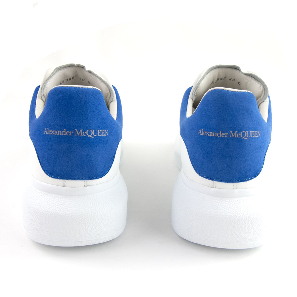 Alexander McQueen Exaggerated Sole Leather Sneakers White/Electric Blue
