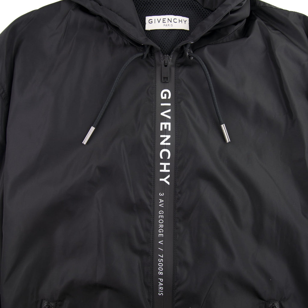 Givenchy 3 AV George V Windbreaker Jacket Black