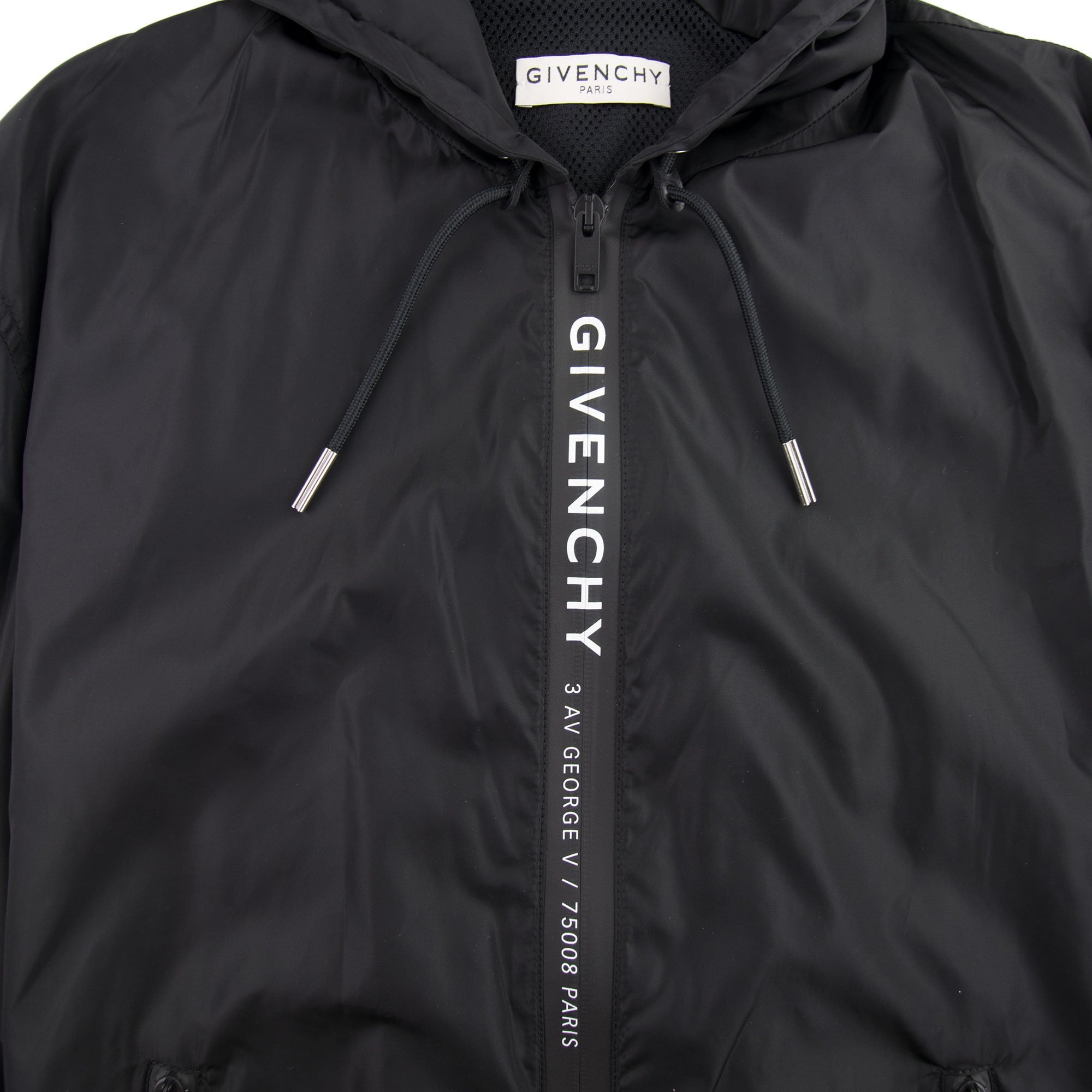 Givenchy 3 AV George V Windbreaker Jacket Black