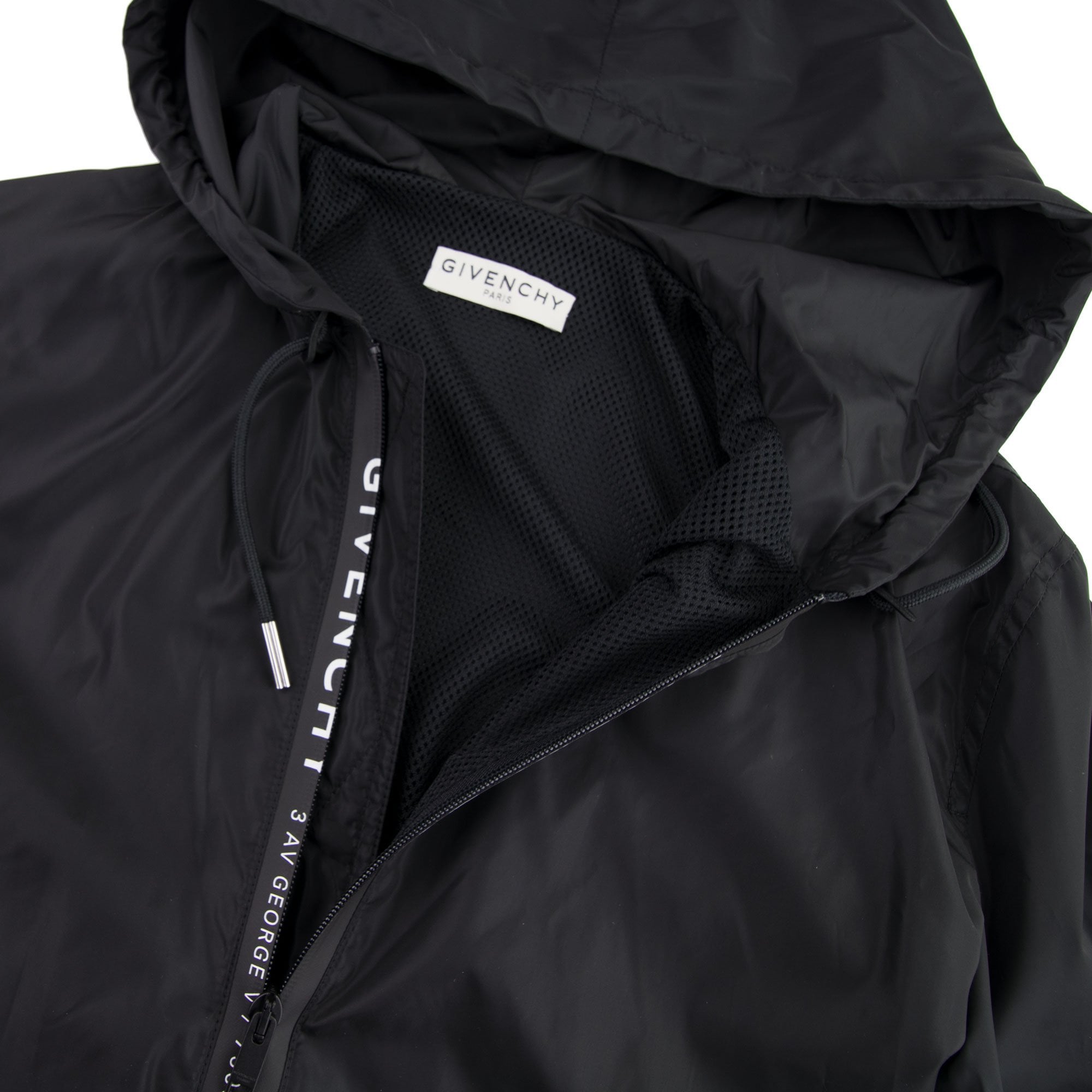 Givenchy 3 AV George V Windbreaker Jacket Black