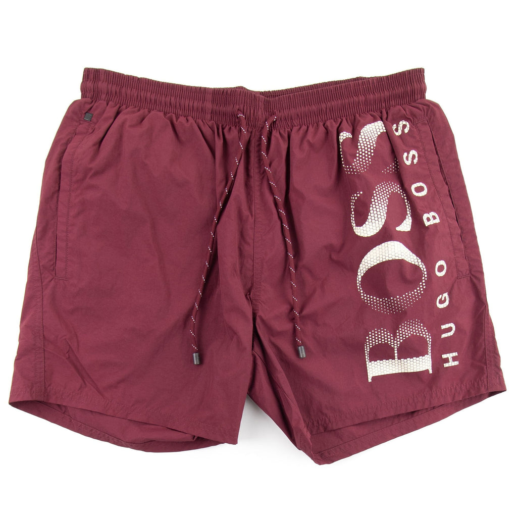 Hugo Boss Octopus Swim Shorts Burgundy