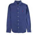Polo Ralph Lauren Slim Fit Button Collar Long Sleeve Shirt Classic Navy