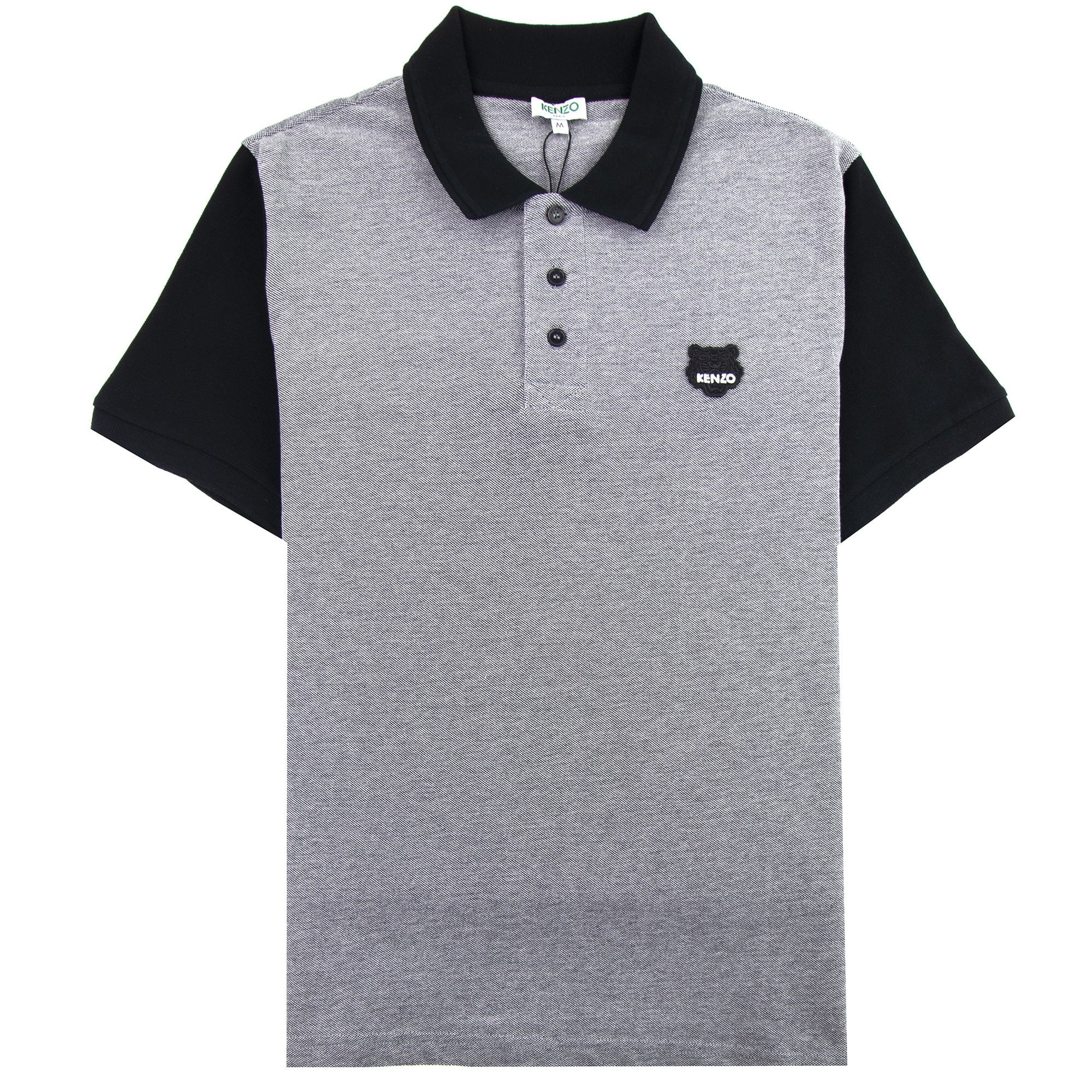 Kenzo Fitted Tiger Polo Shirt Grey