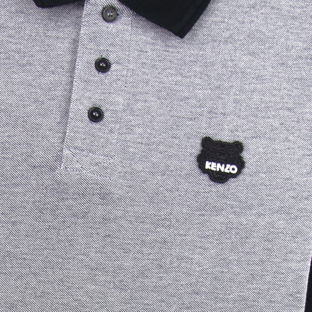Kenzo Fitted Tiger Polo Shirt Grey