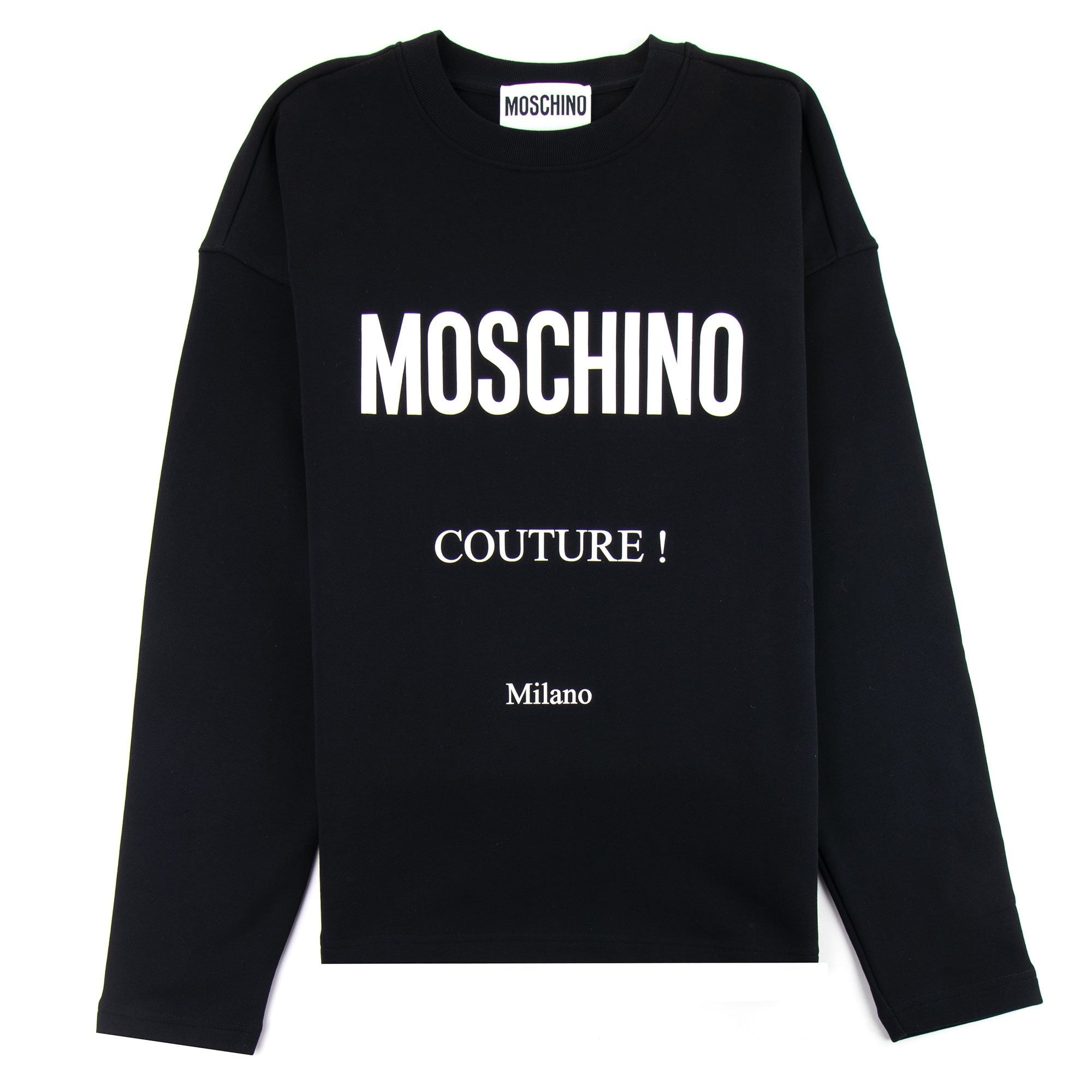 Moschino Couture Cotton Sweatshirt With Logo Black