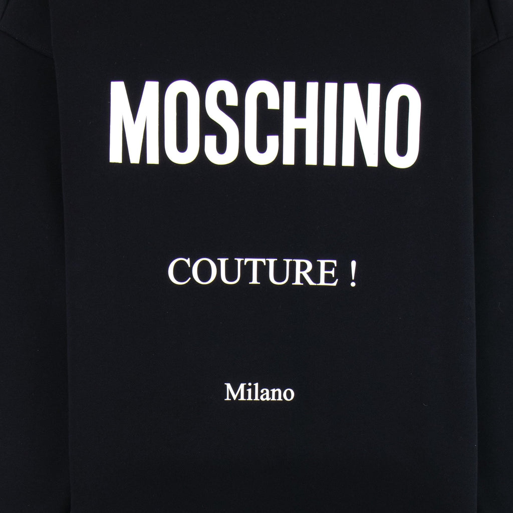 Moschino Couture Cotton Sweatshirt With Logo Black
