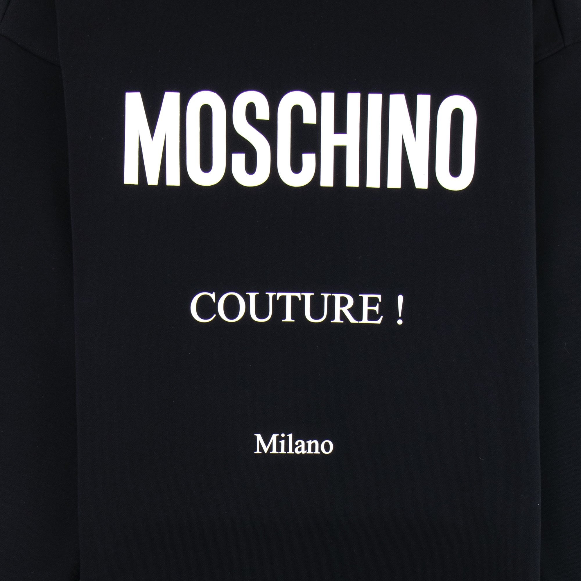 Moschino Couture Cotton Sweatshirt With Logo Black