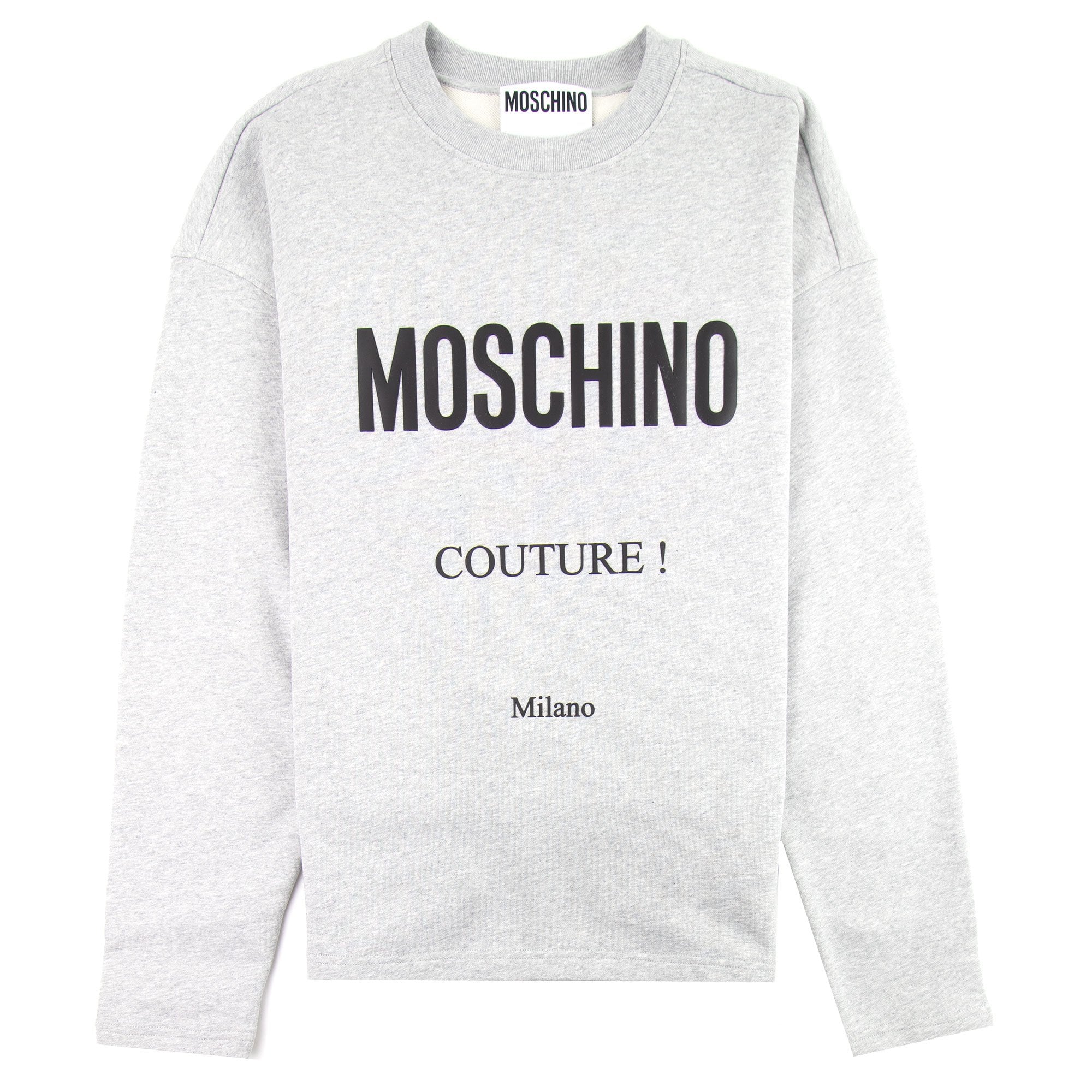 Moschino Couture Cotton Sweatshirt With Logo Grey