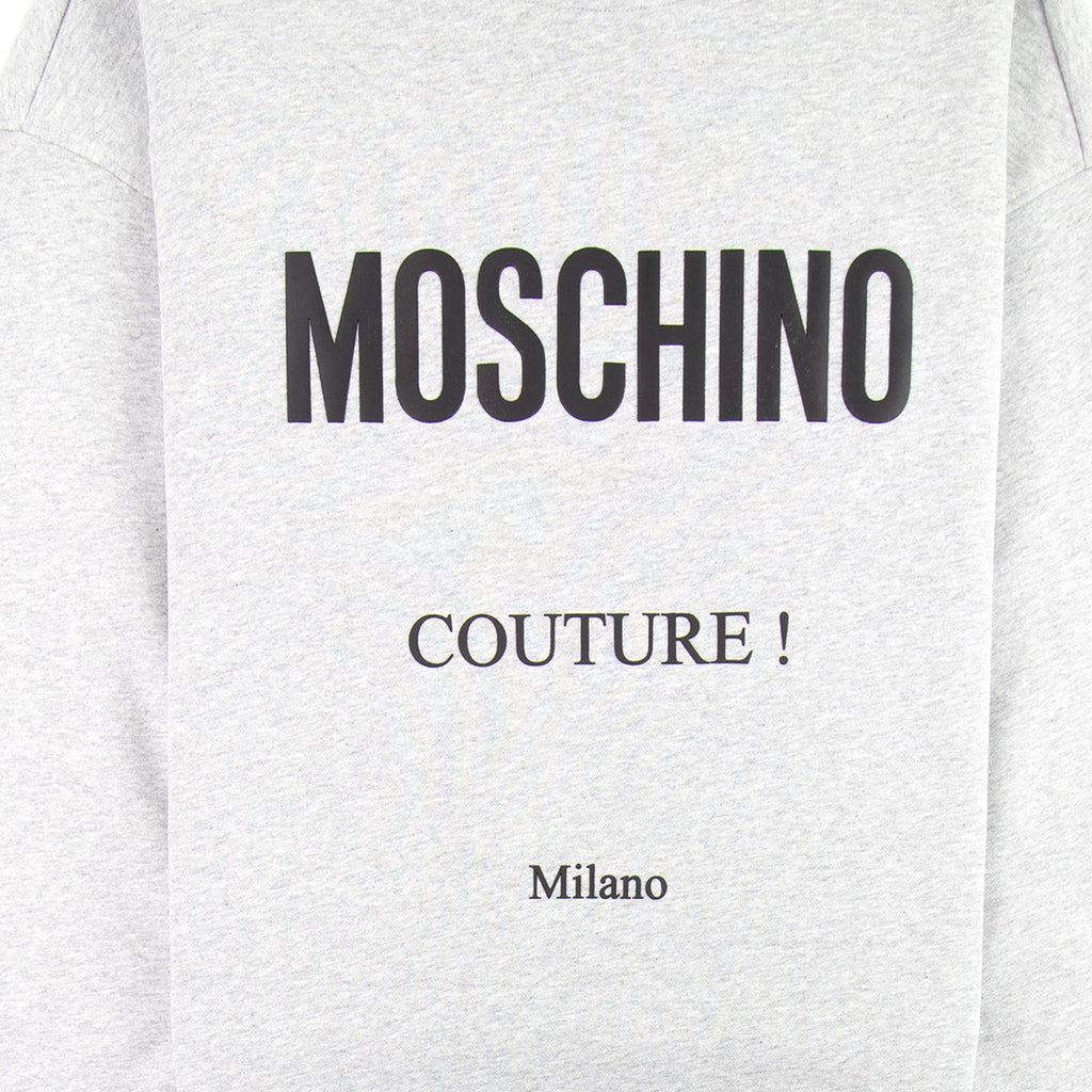 Moschino Couture Cotton Sweatshirt With Logo Grey