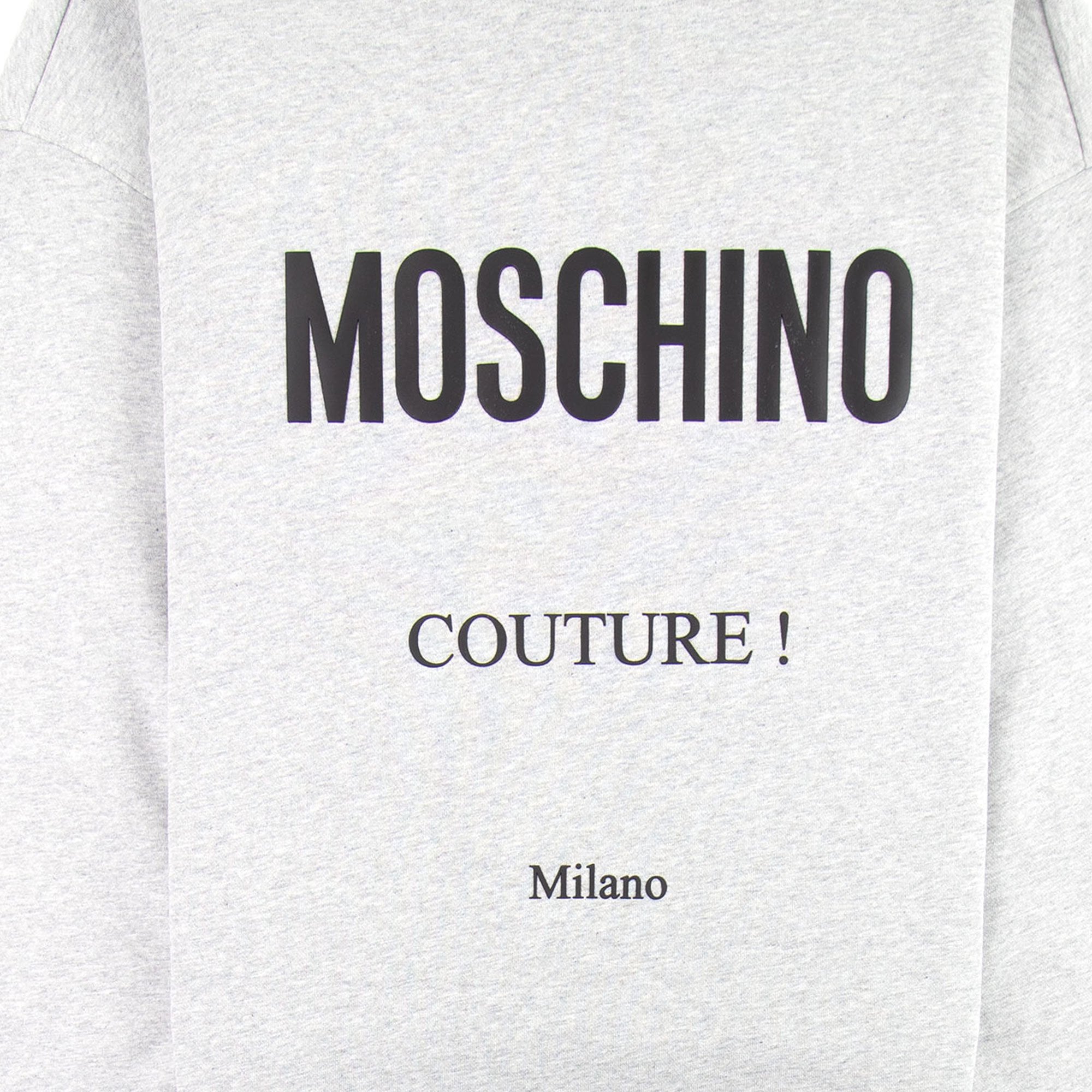 Moschino Couture Cotton Sweatshirt With Logo Grey