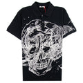 Alexander McQueen Skull Printed Piquet Polo Shirt Black