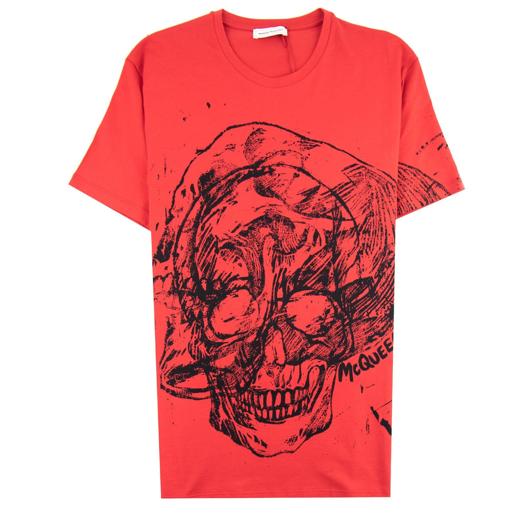 Alexander McQueen Skull Print T-shirt Red