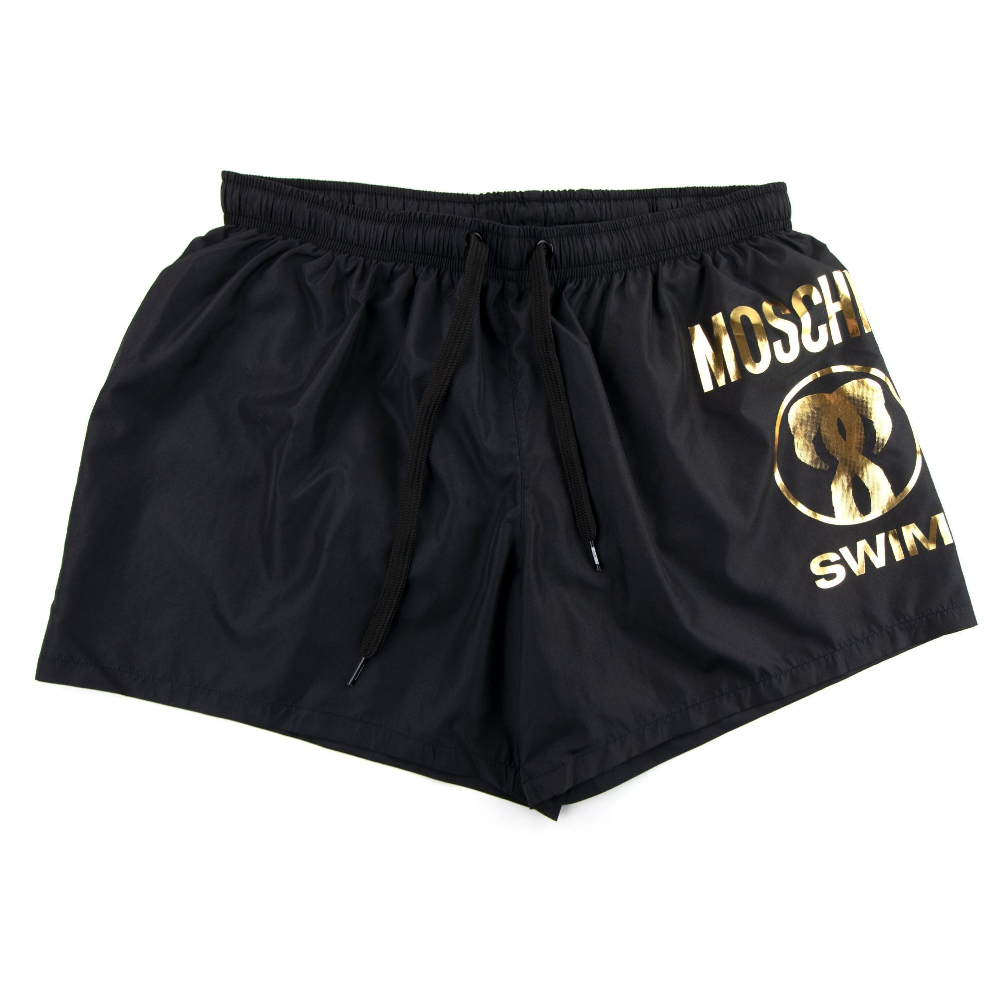 Moschino Underwear Swim Gold Foil Trunks Black