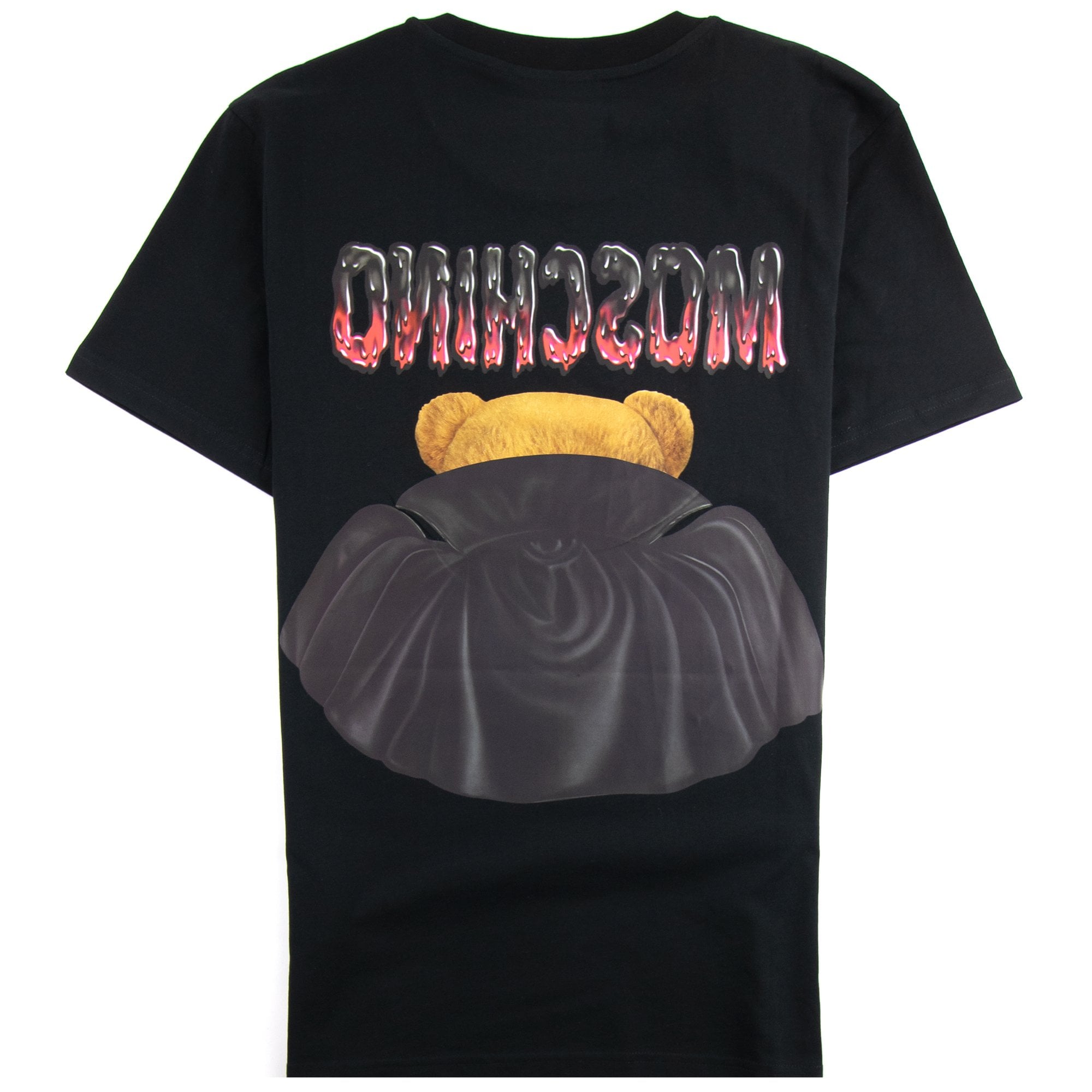 Moschino Couture Jersey T-shirt Bat Teddy Bear Black