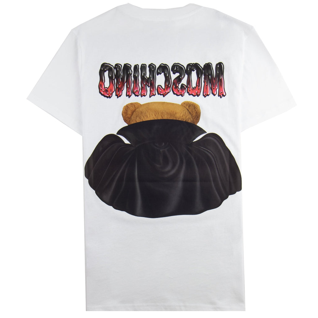 Moschino Couture Jersey T-shirt Bat Teddy Bear White