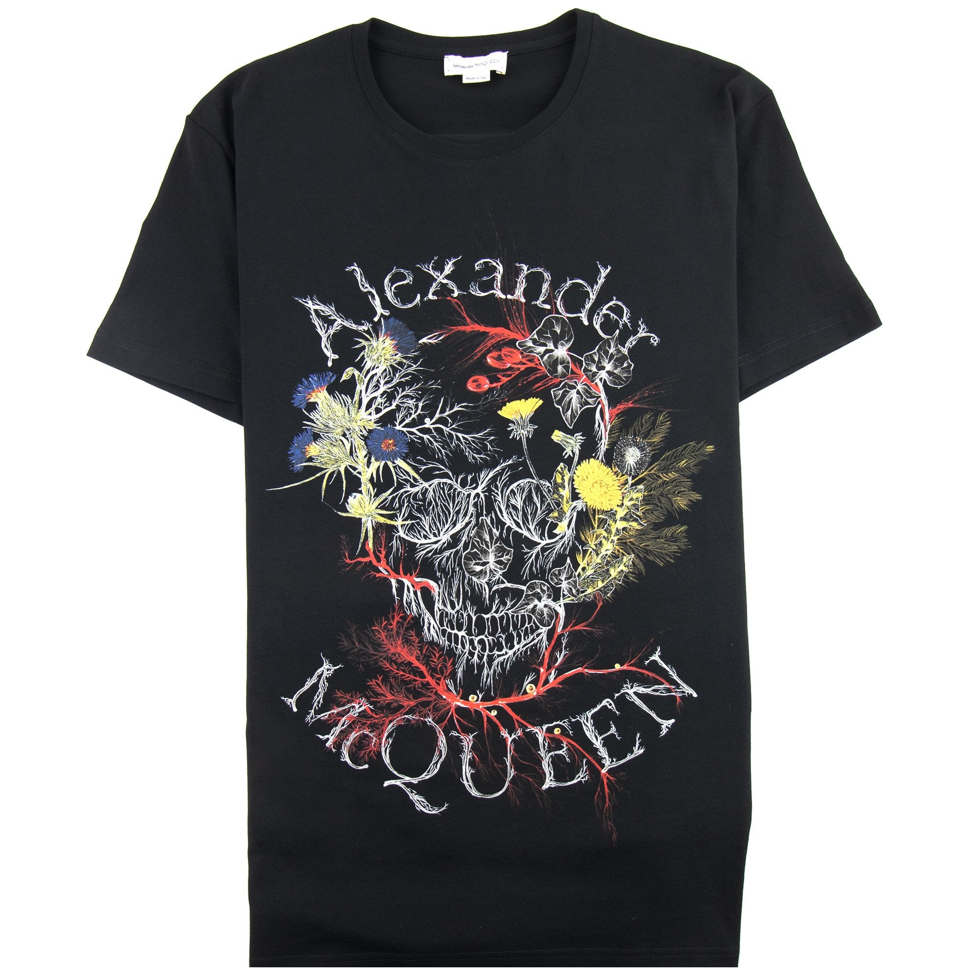 Alexander McQueen Glowing Botanical Skull T-shirt Black