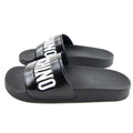 Moschino Couture Pool Slides With Logo Black