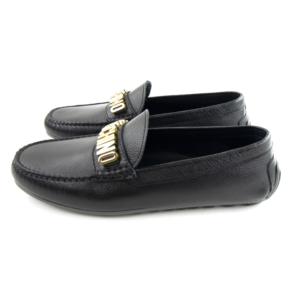 Moschino Couture Logo Driving Shoes Black