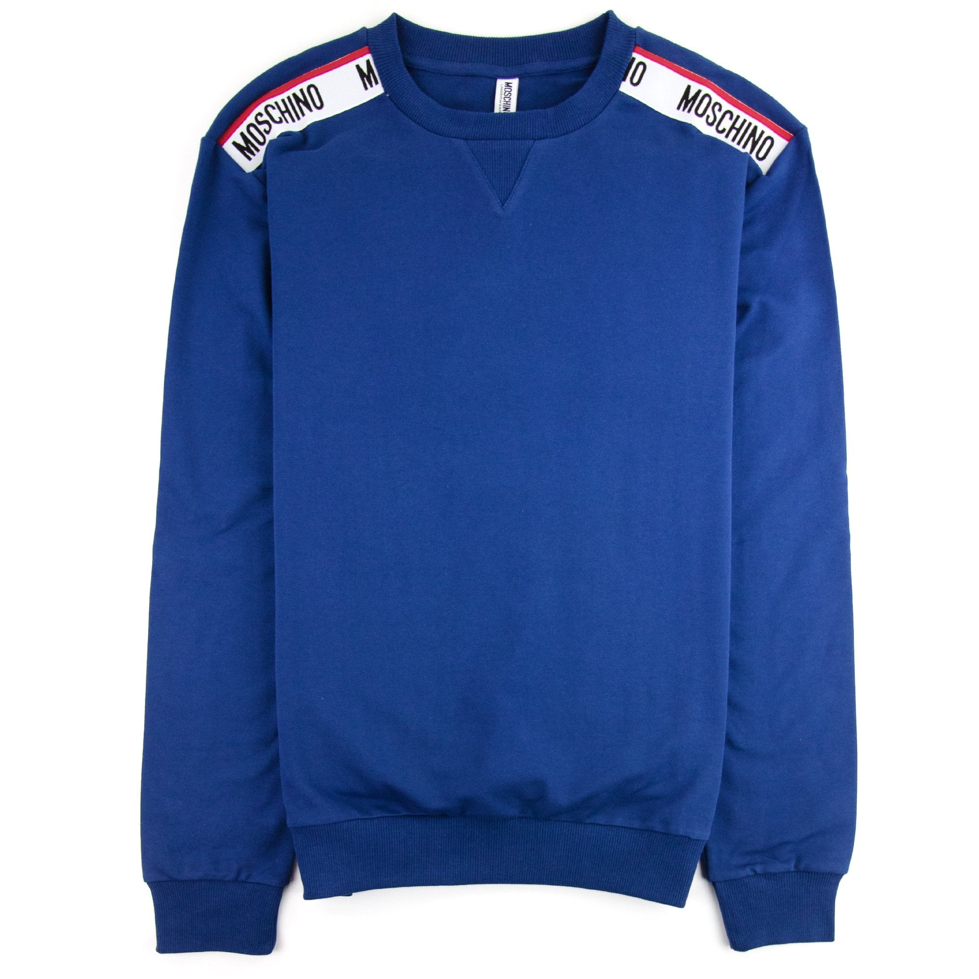 Moschino Underwear Shoulder Tape Logo Sweatshirt  Blue 0290