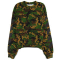 Off White Camouflage Oversized Crewneck Sweatshirt Camo