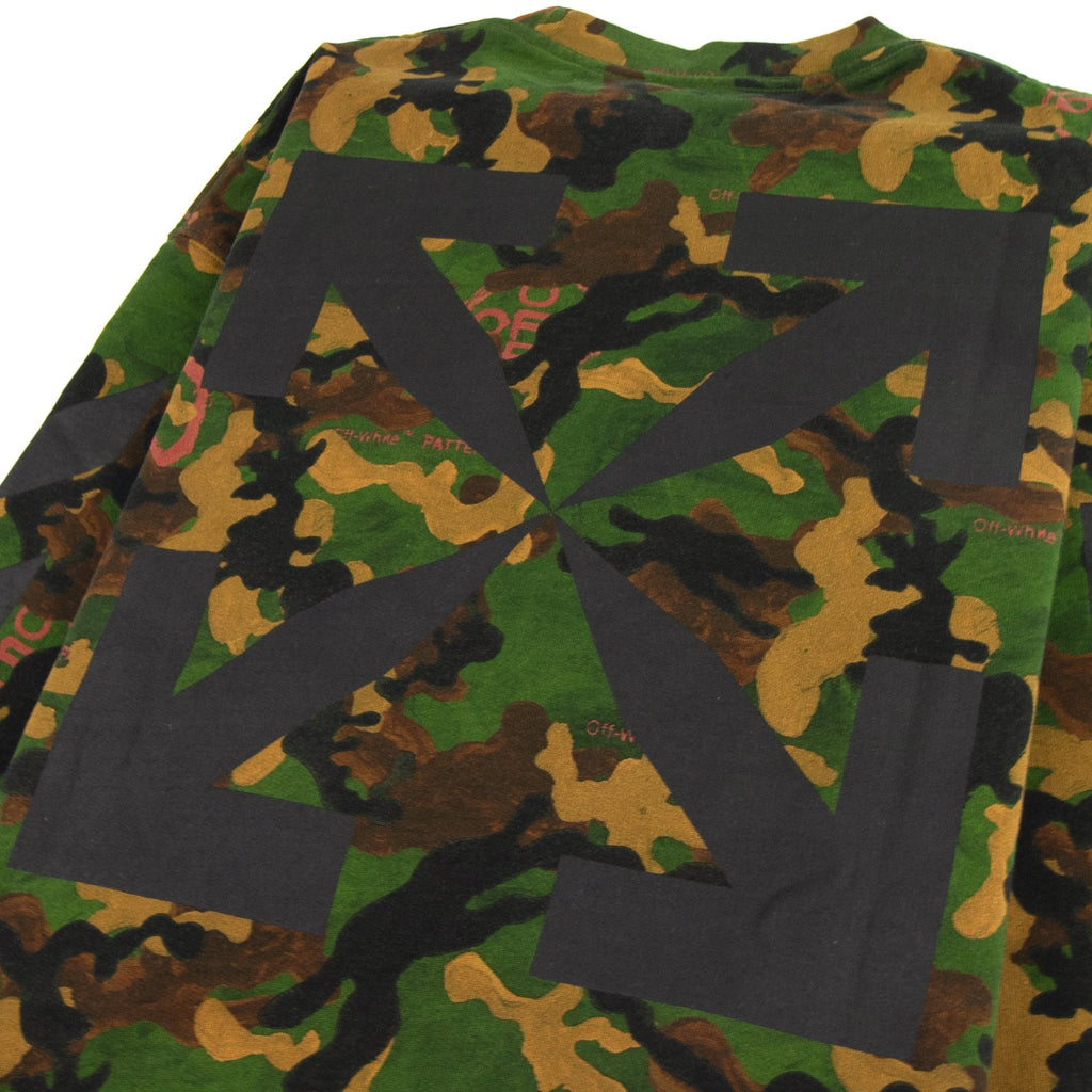 Off White Camouflage Oversized Crewneck Sweatshirt Camo