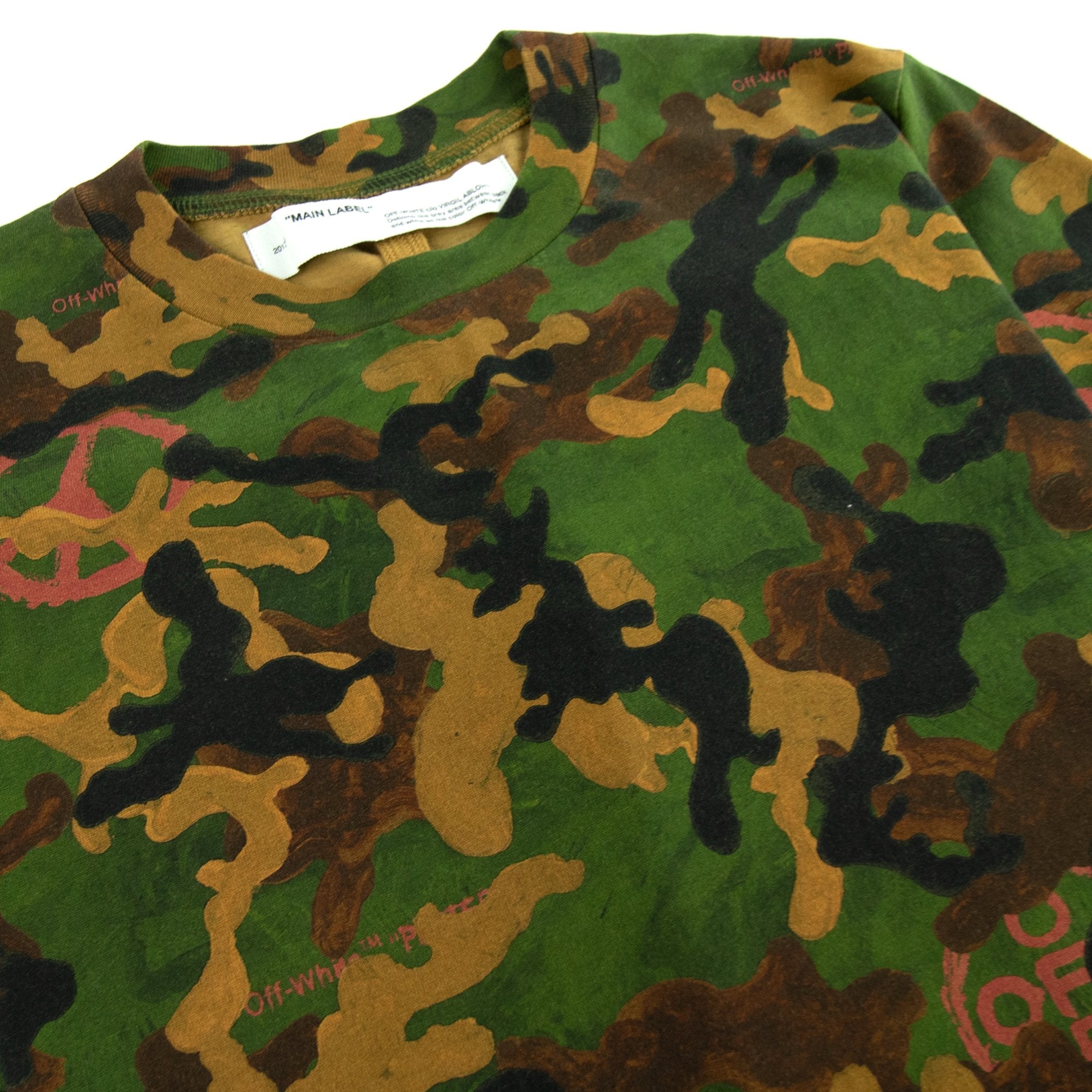 Off White Acrylic Camouflage S/s T Shirt Camo | ONU – Onu