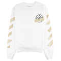 Off White Tape Arrows Cotton Sweatshirt White