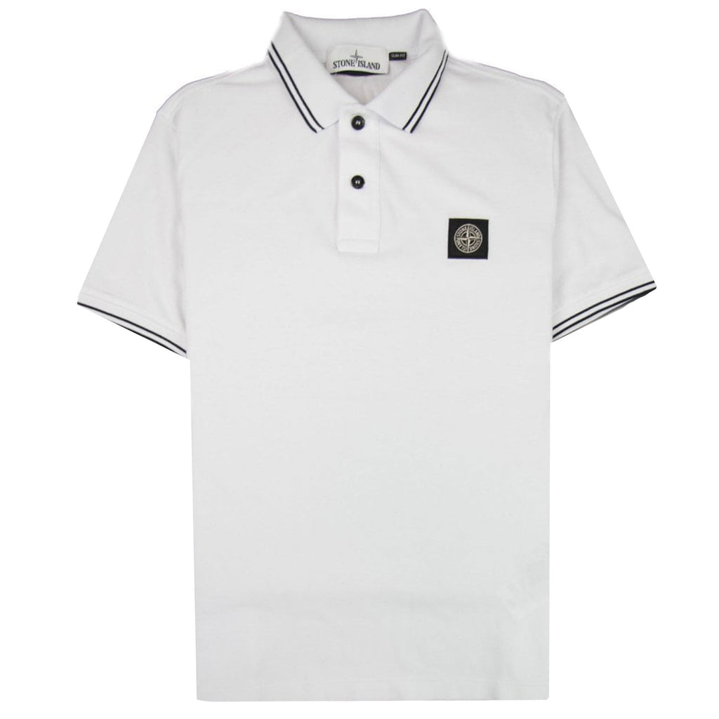 Stone Island 22S18 Slim Fit Polo Shirt White V1001