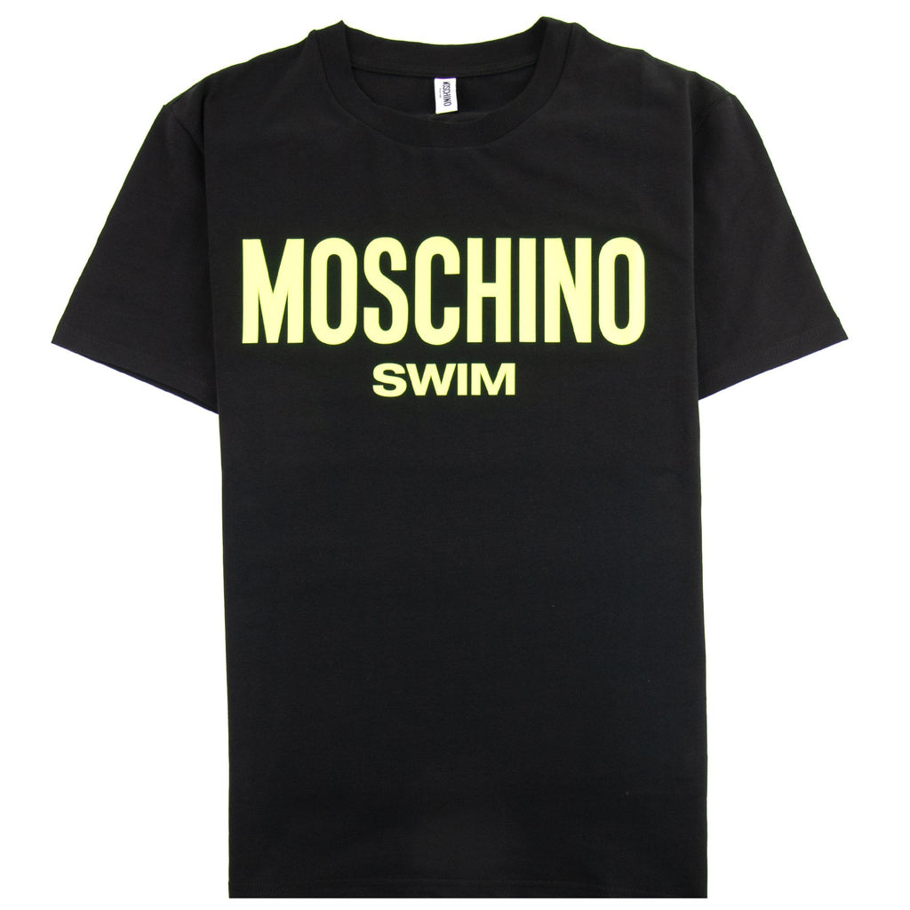 Moschino Swim Logo Print T Shirt Black 5026