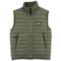 Stone Island G0125 Loom Woven Lightweight Down Gilet Khaki V0058