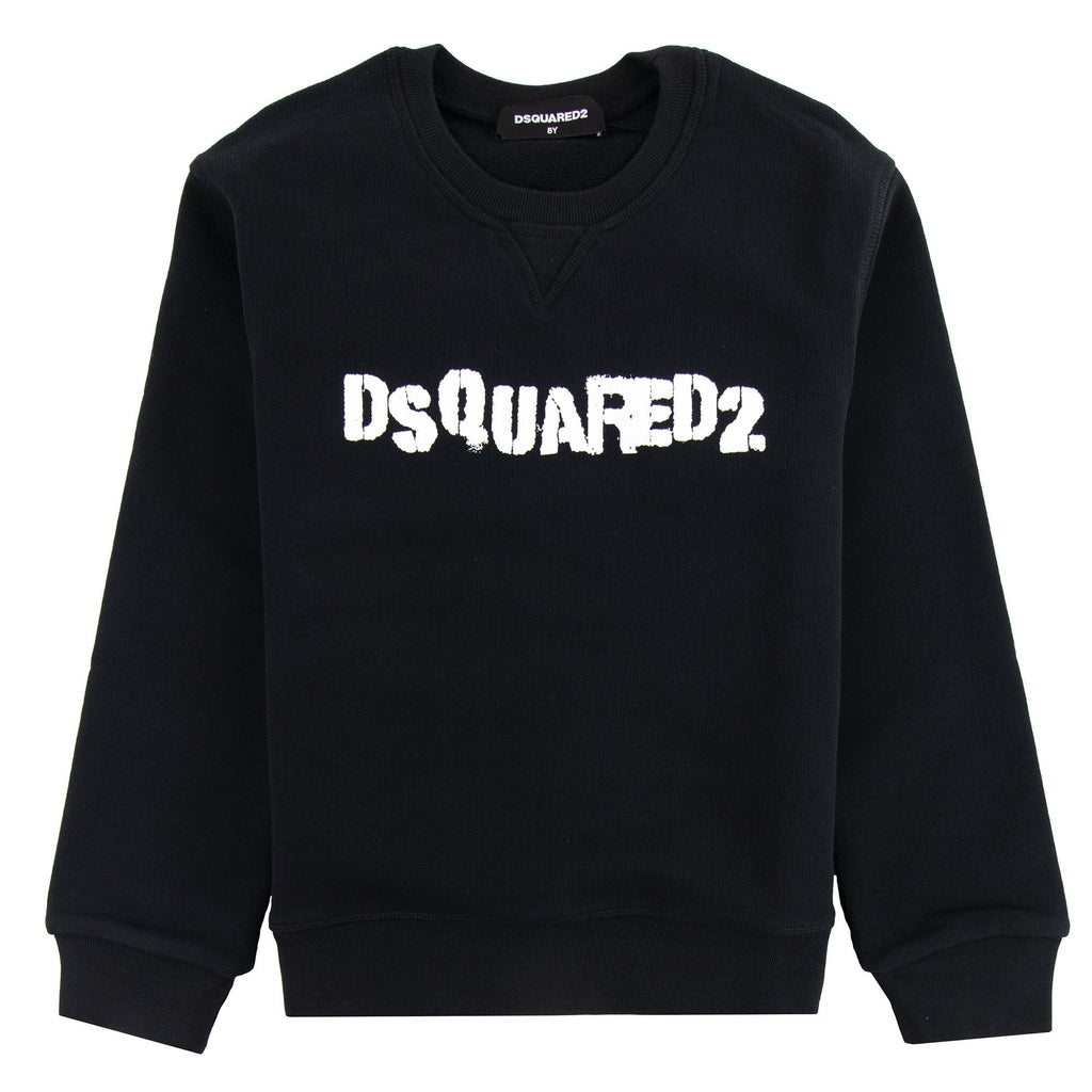 Dsquared2 Kids Stamped Logo Crewneck Sweatshirt Black