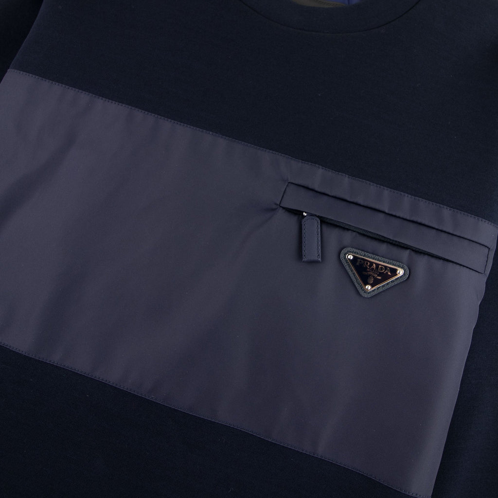 Prada Technical Logo Sweatshirt Navy