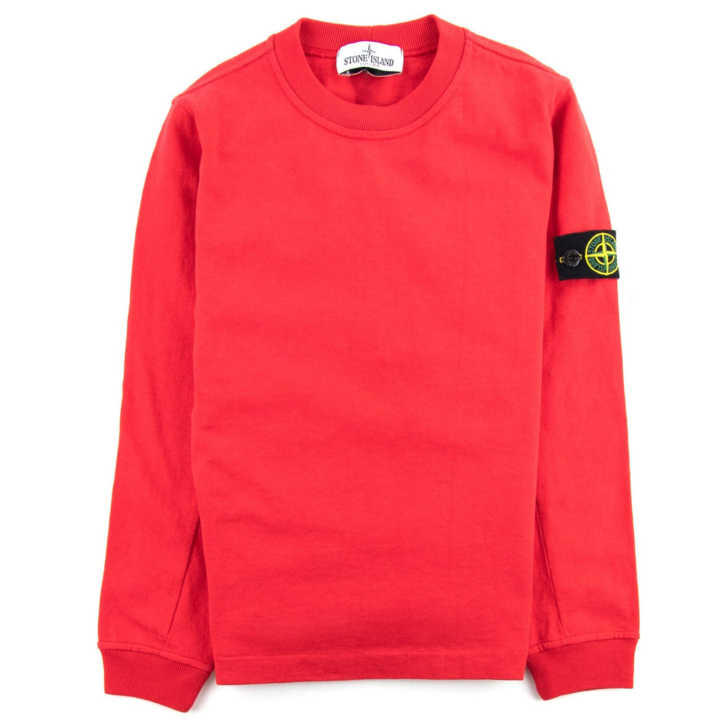 Stone Island Junior Lightweight Crewneck Sweatshirt Red V0010