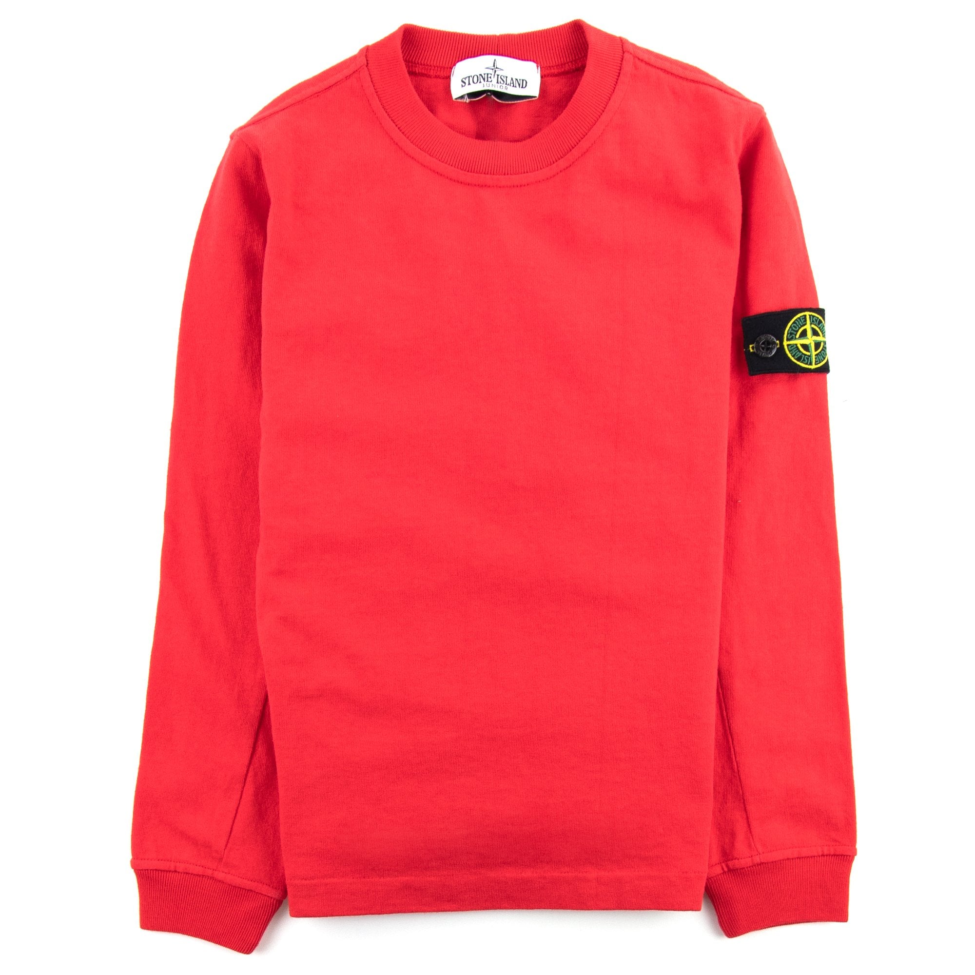 Stone Island Junior Lightweight Crewneck Sweatshirt Red V0010