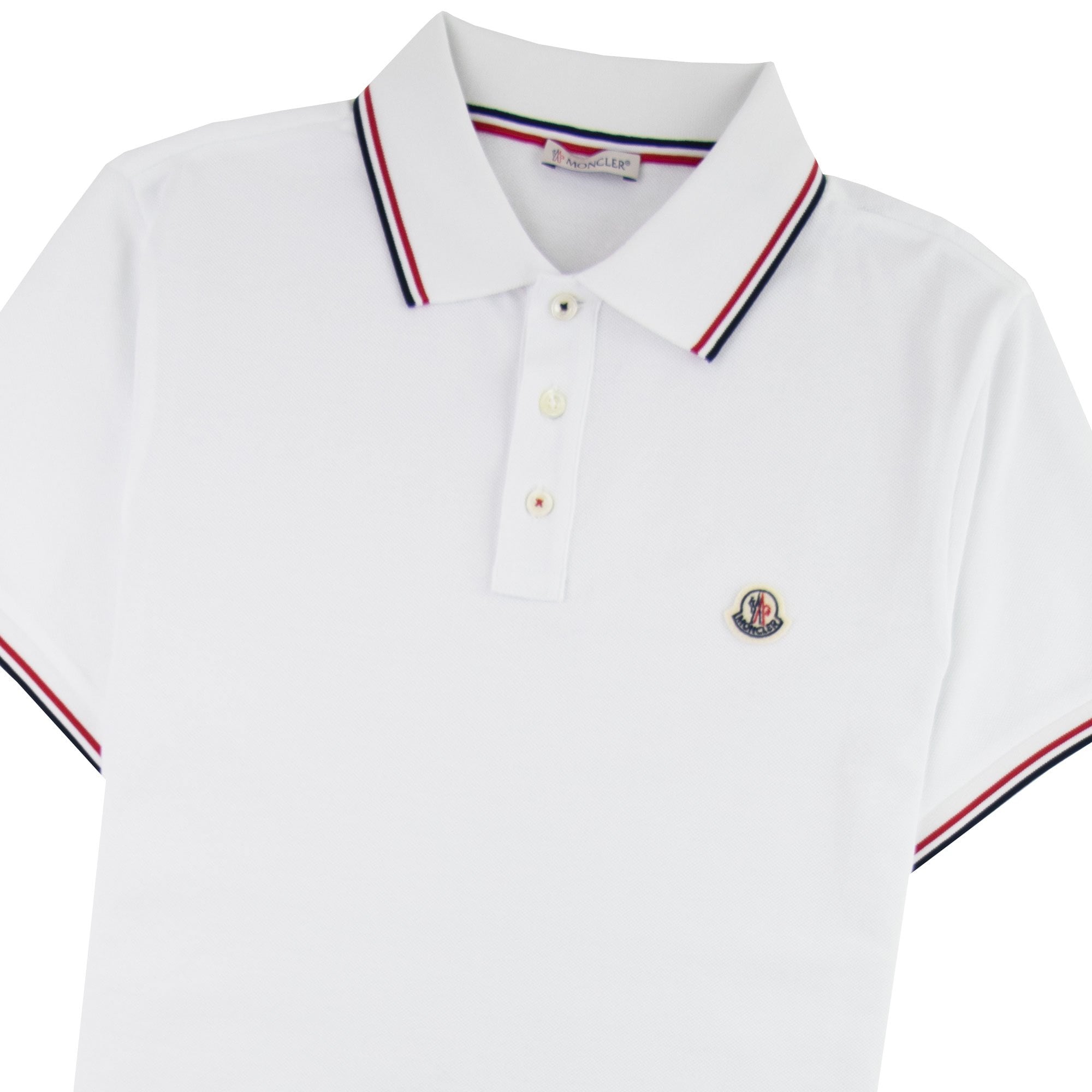 Moncler Maglia Polo Manica Corta White 001