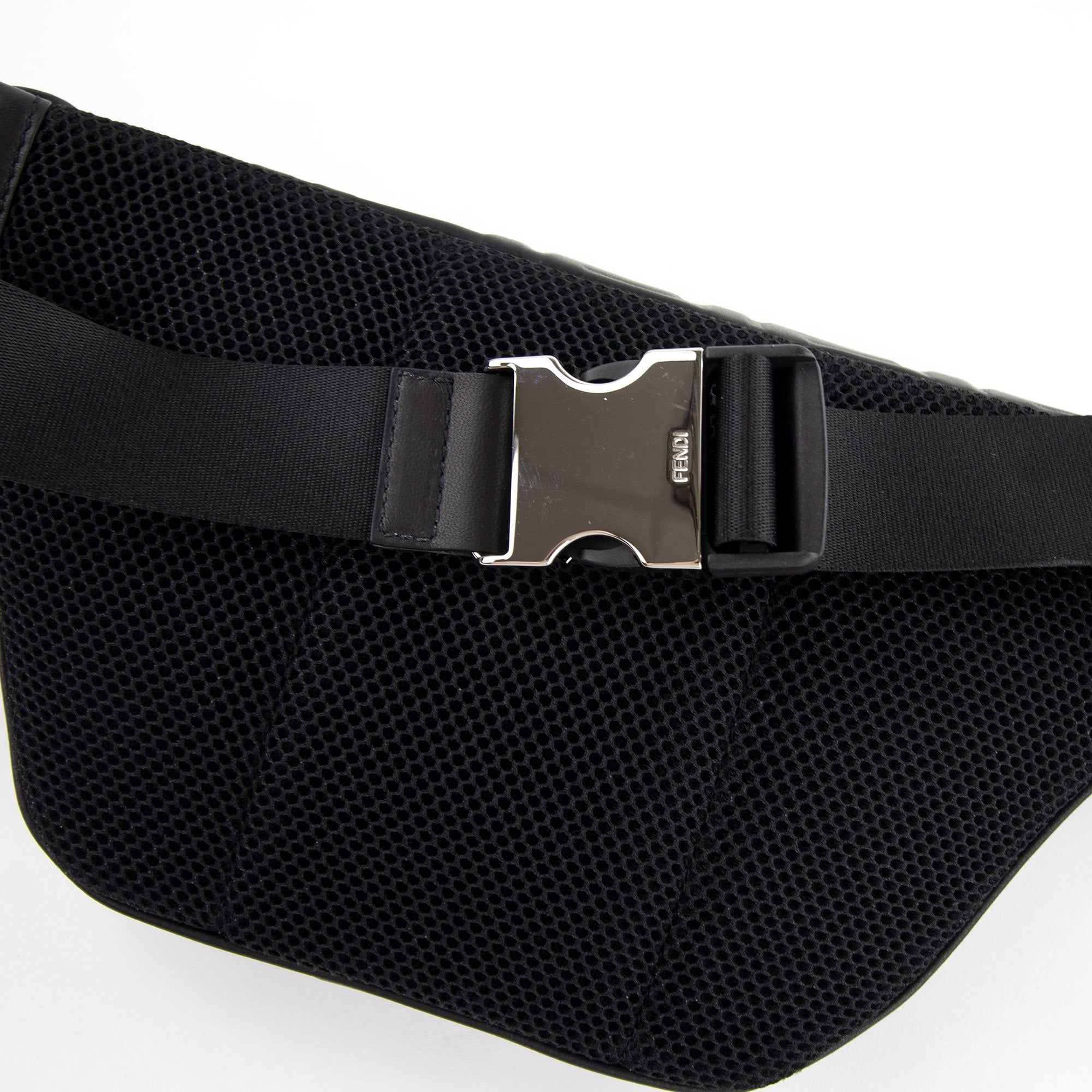 Fendi Nappa Leather FF Logo Belt Bag Black
