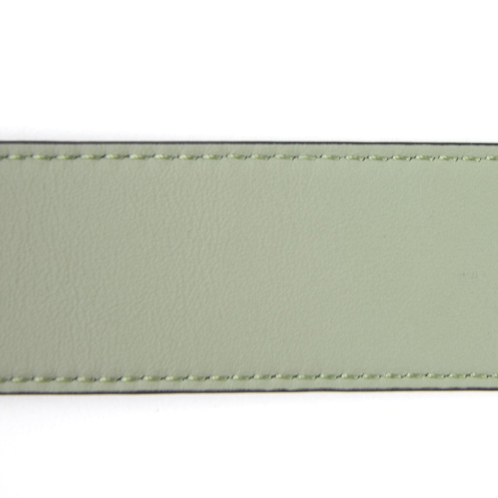 Fendi FF Leather Belt Grey/Green