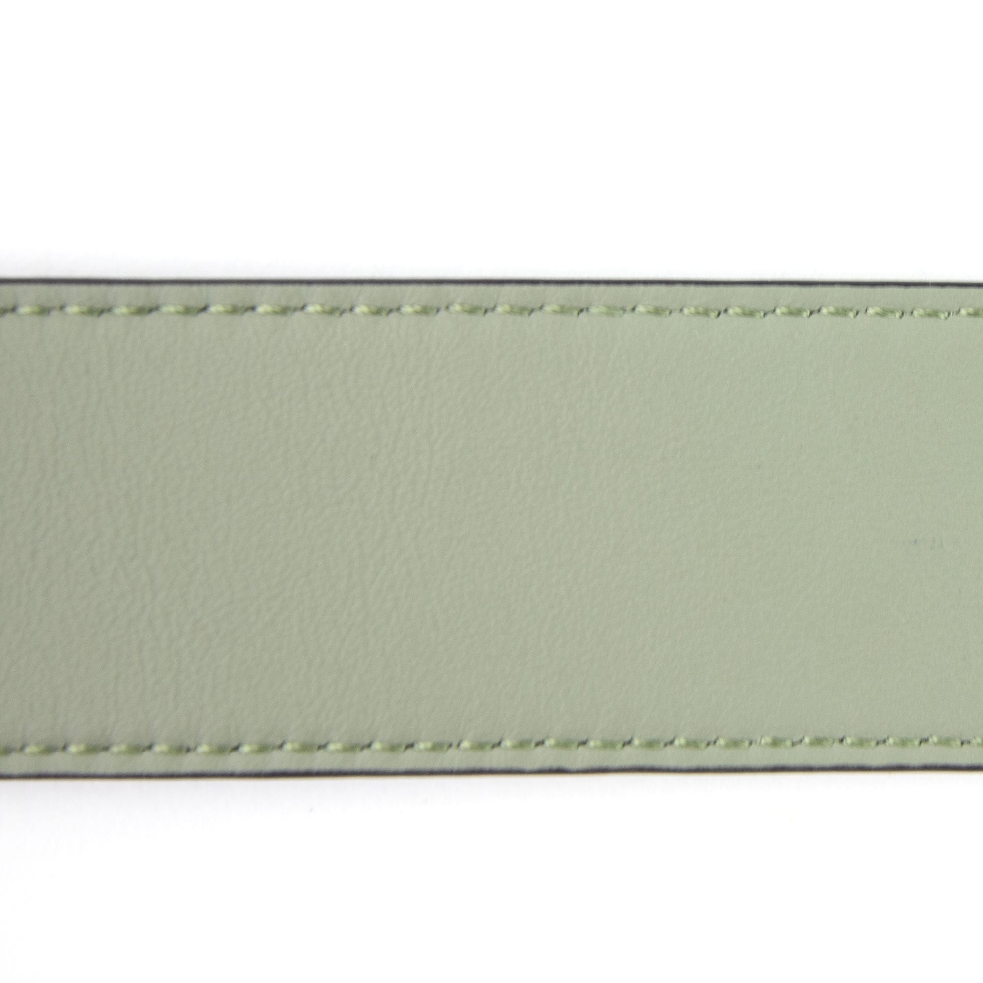 Fendi FF Leather Belt Grey/Green