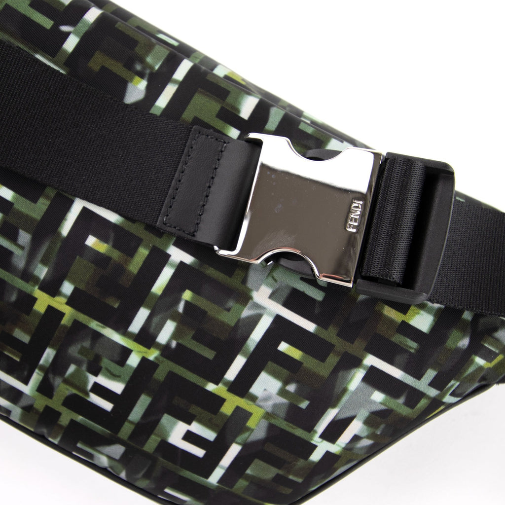 Fendi Camouflage FF Logo Cross Body Bag Green