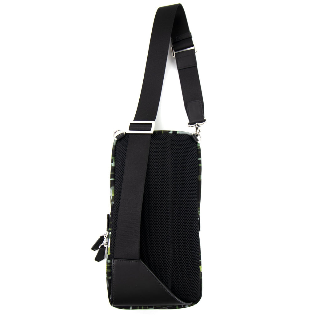 Fendi Baguette FF Camouflage Cross-body Bag Green