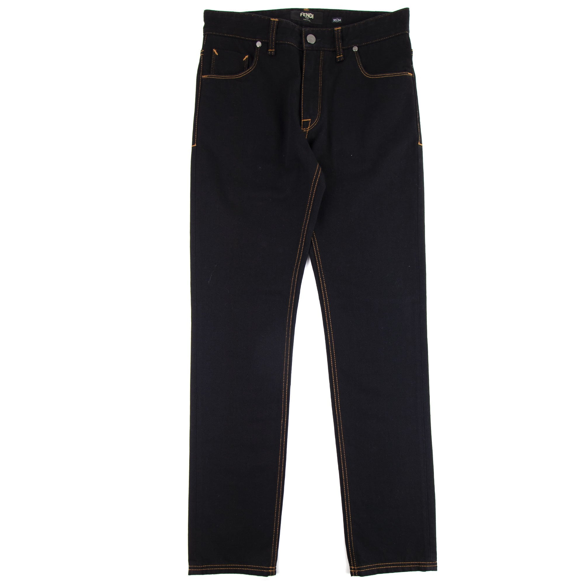 Fendi Camouflage Pocket U.S. Slim Jeans Nero