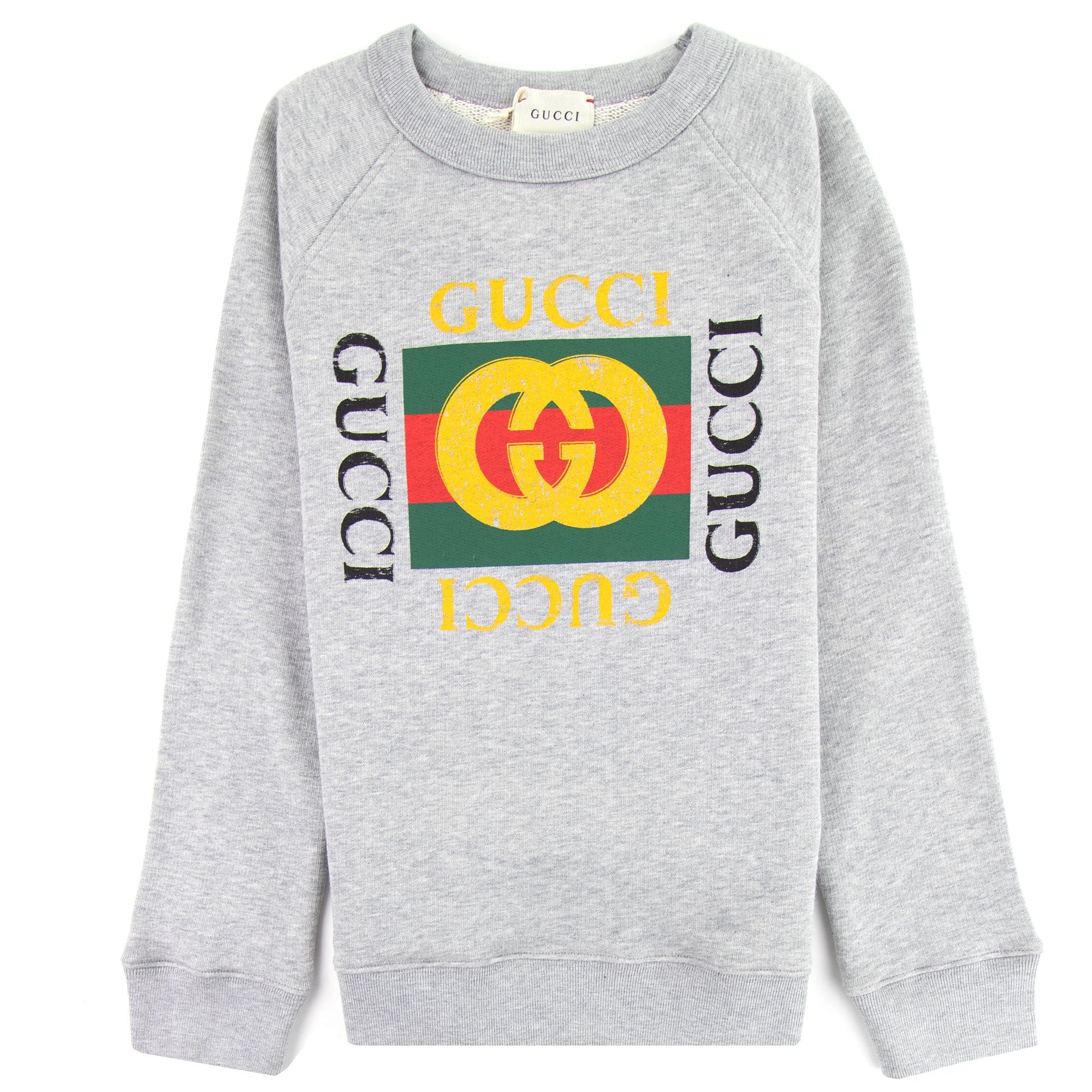 Gucci Junior Gucci Logo Sweatshirt Grey 1676 | ONU – Onu