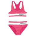 Moncler Junior Logo Band Bikini Swimsuit Pink