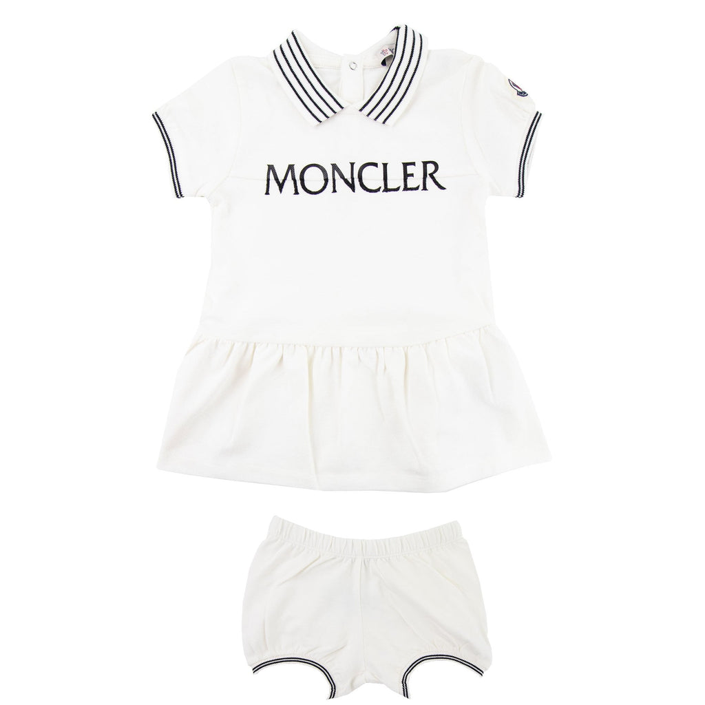Moncler Junior Logo Skirt All In One White