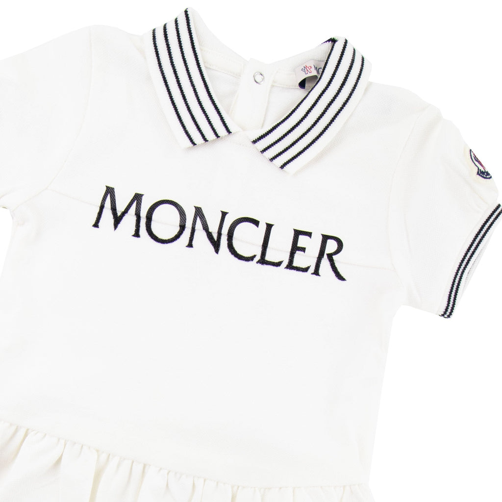 Moncler Junior Logo Skirt All In One White